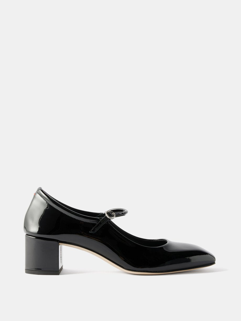 Aeyde Aline 45 patent-leather Mary Jane pumps