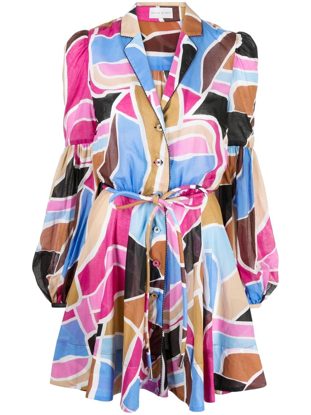 Rebecca Vallance patterned shift shirt dress - WARDROB