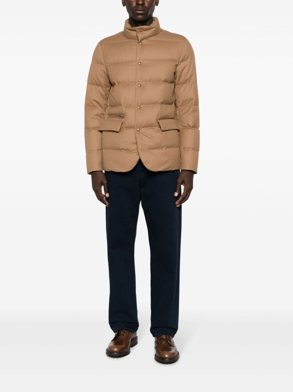 Woolrich high-neck snap-fastening padded jacket - WARDROB