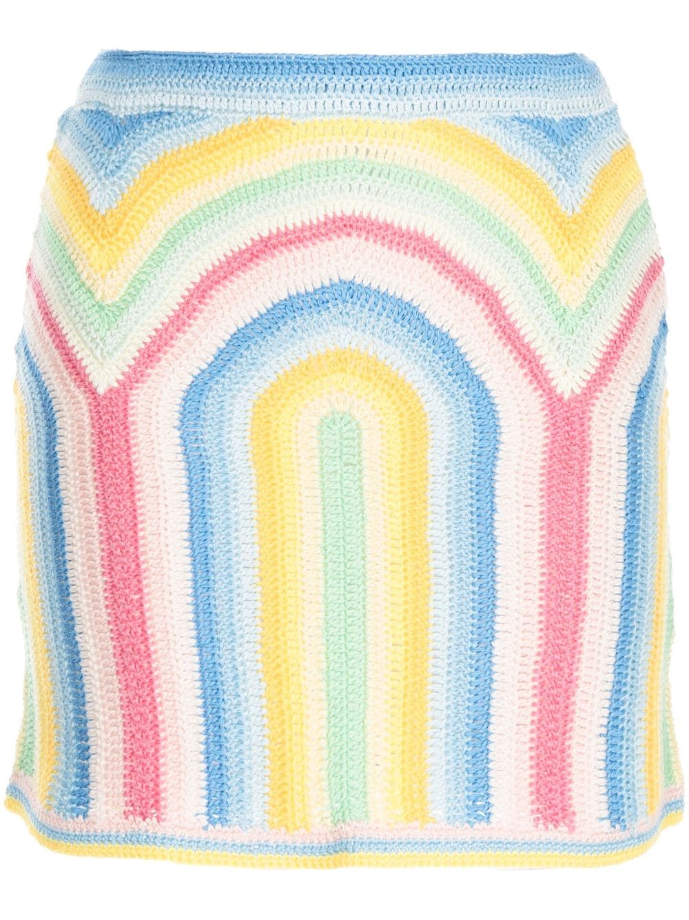 Casablanca rainbow crochet mini skirt - WARDROB