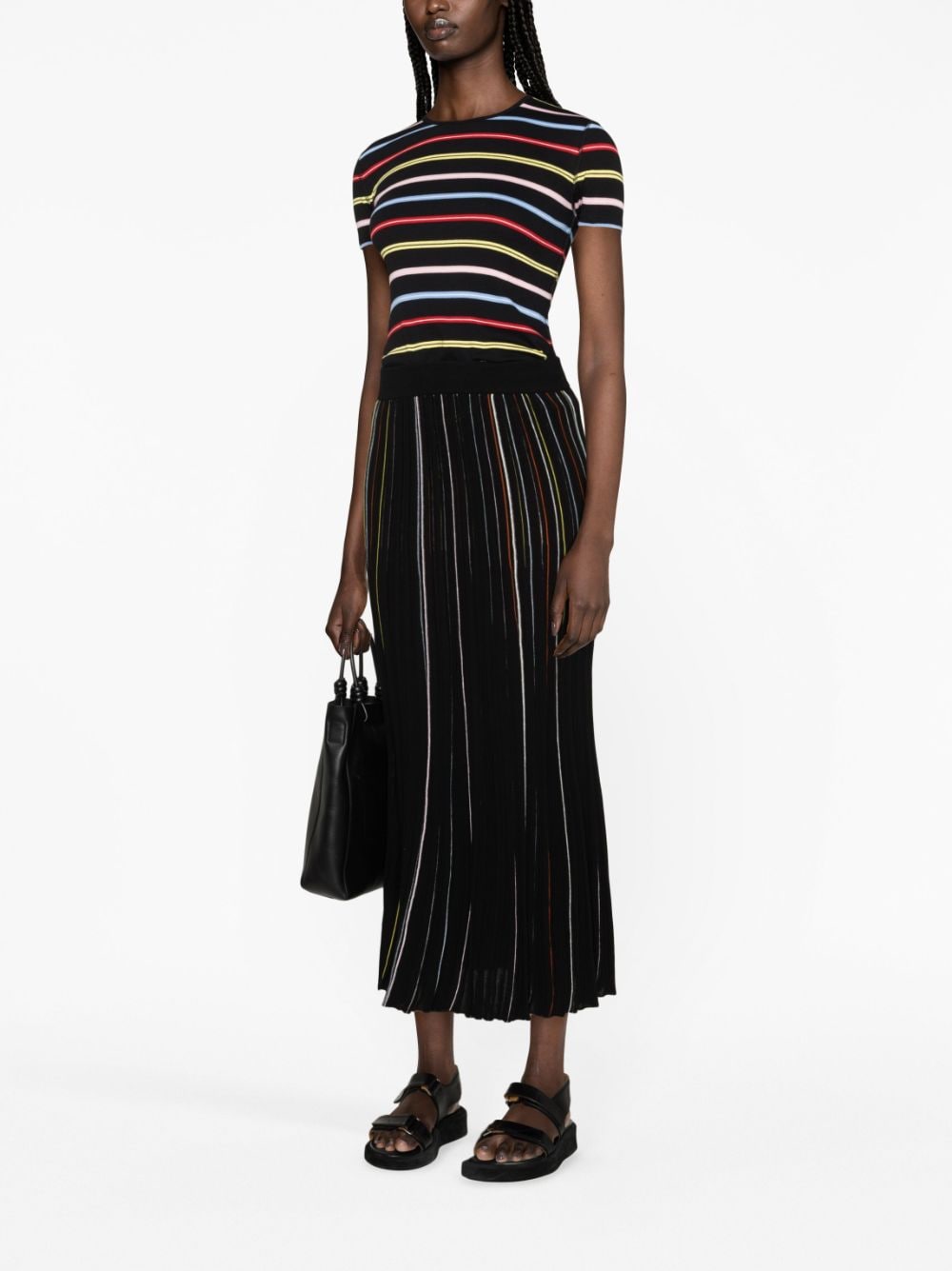 Sonia Rykiel striped pleated skirt - WARDROB