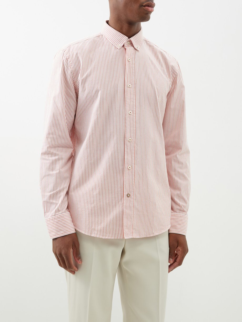 BOSS Hal cutaway-collar stretch-cotton shirt