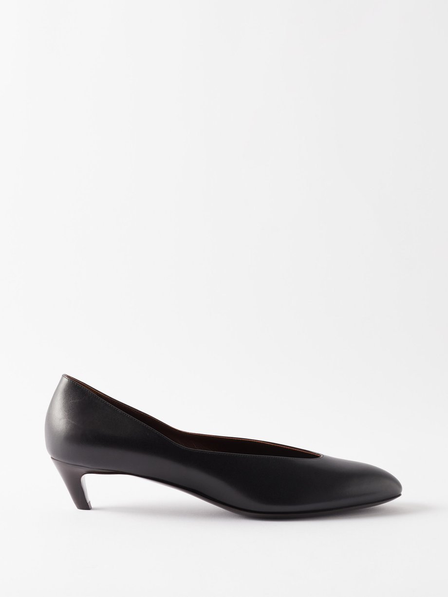 The Row Almond 35 leather pumps