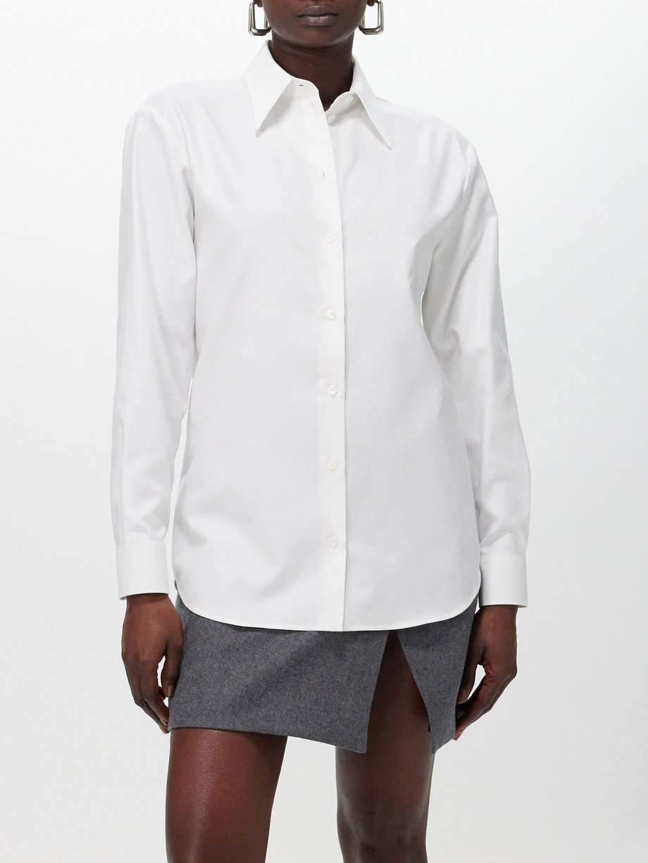 Gucci Rounded-hem cotton shirt - WARDROB